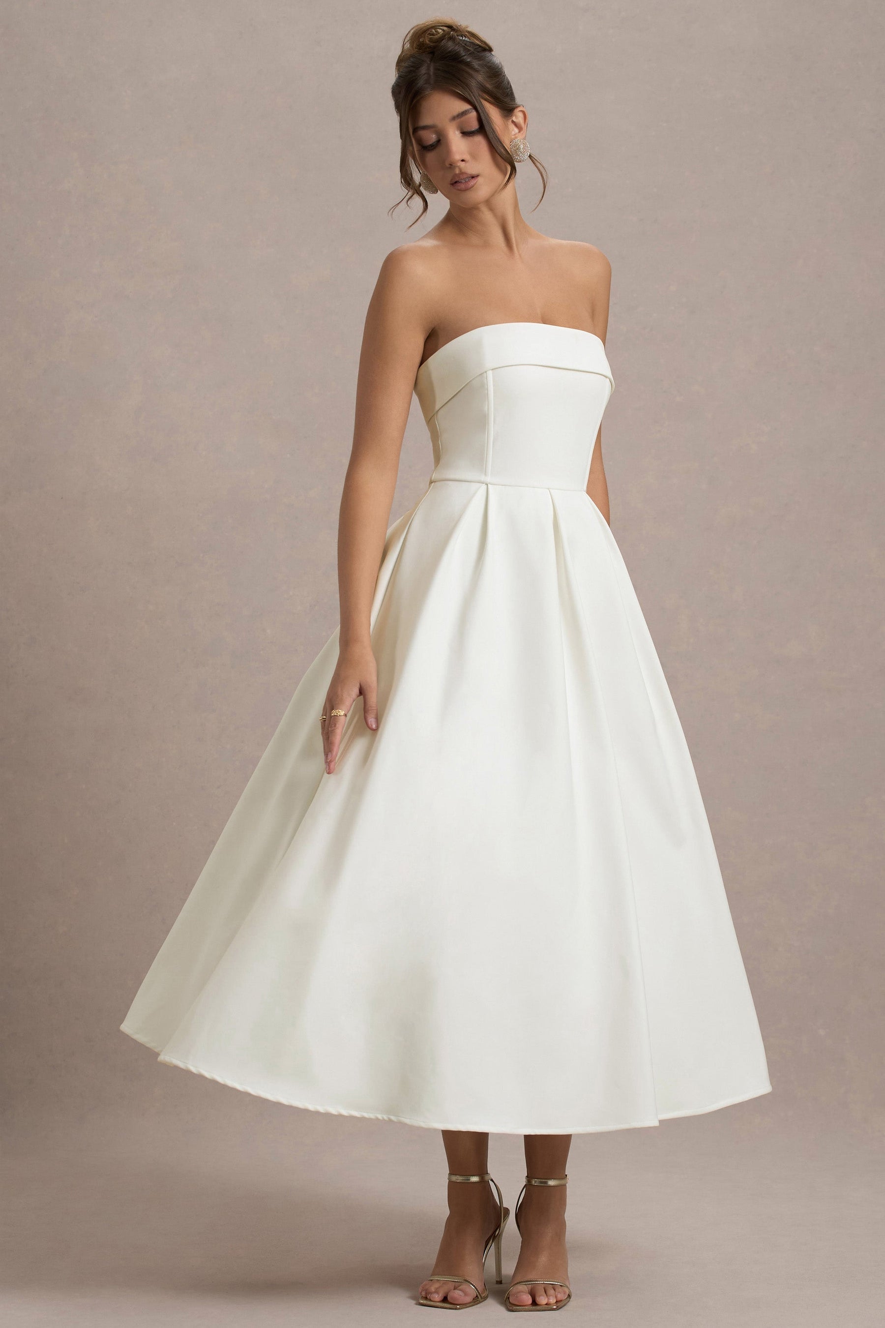 ANNE | Stylish Off-Shoulder Midi Dress