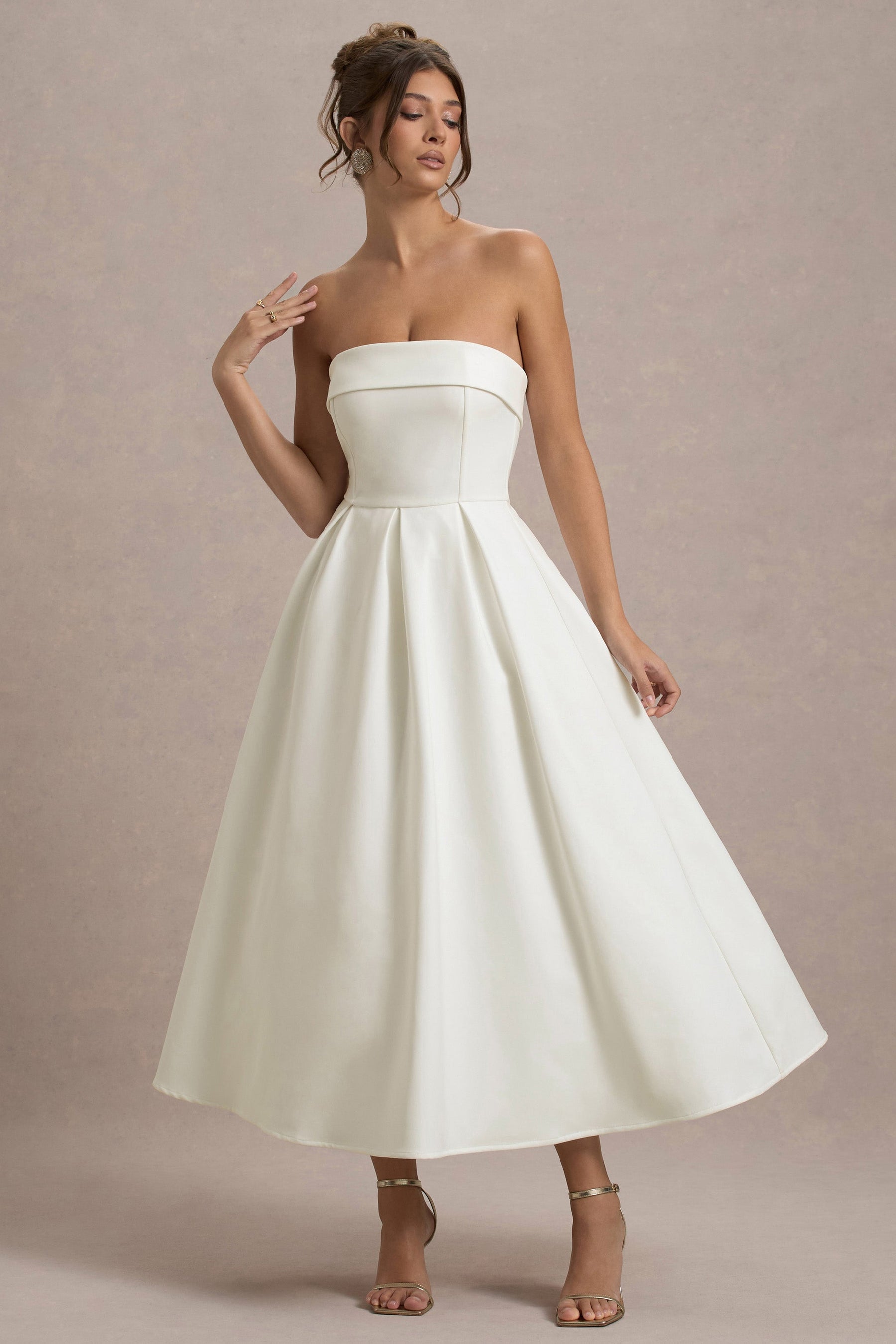 ANNE | Stylish Off-Shoulder Midi Dress