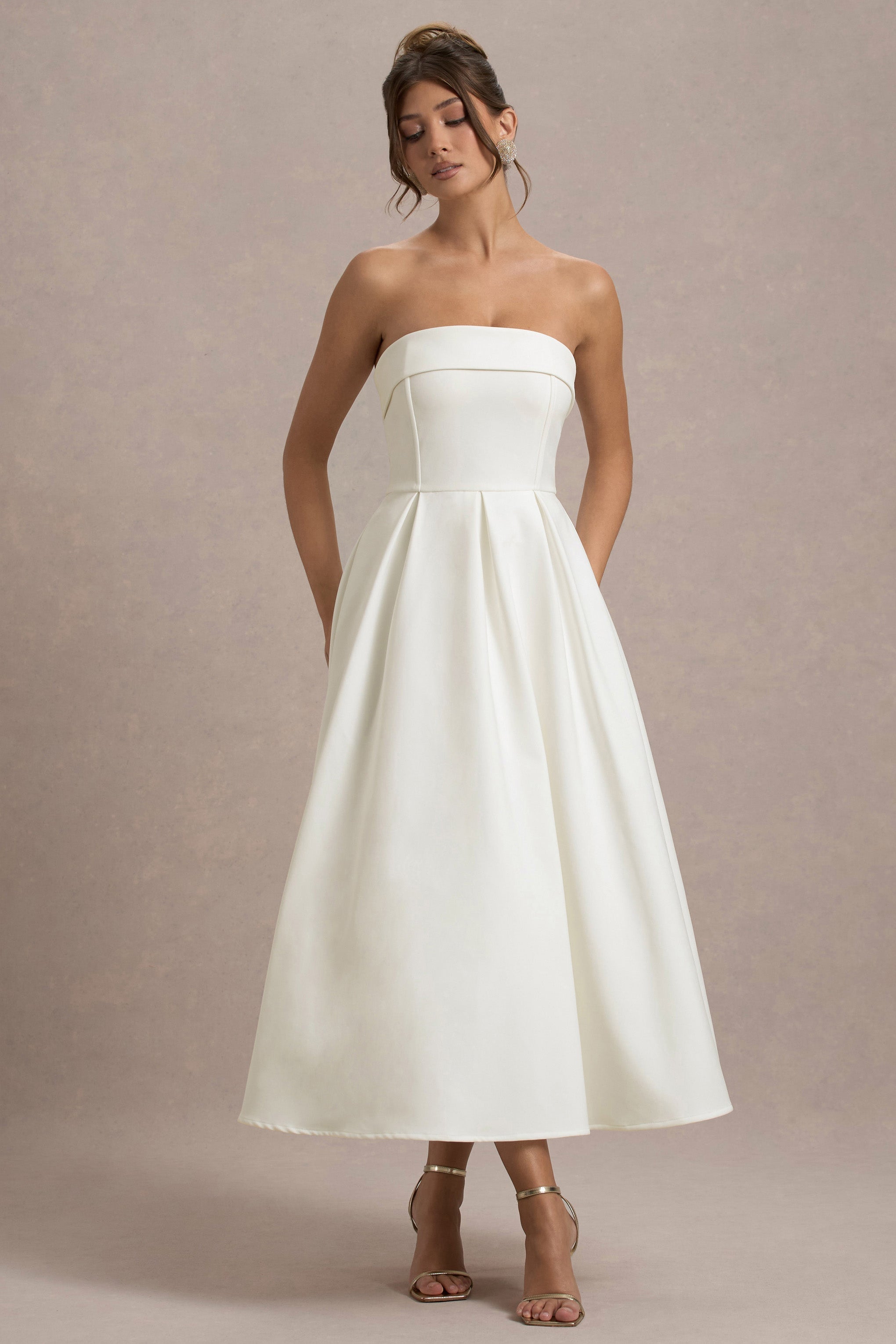ANNE | Stylish Off-Shoulder Midi Dress