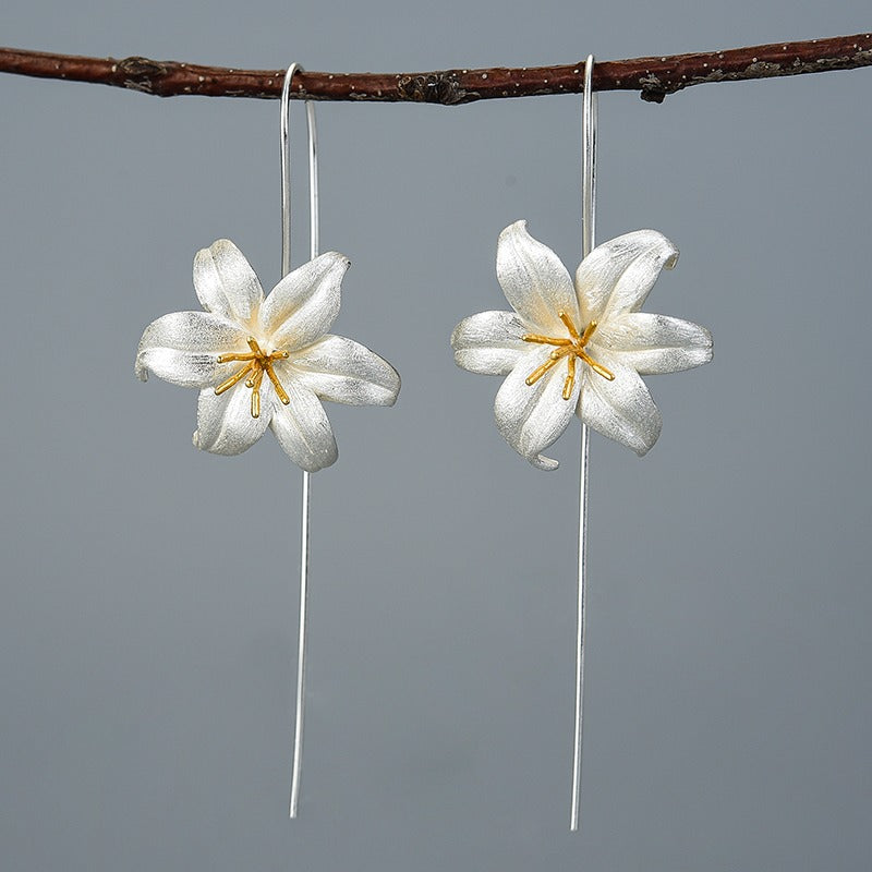 Lily Flower Dangle Earrings