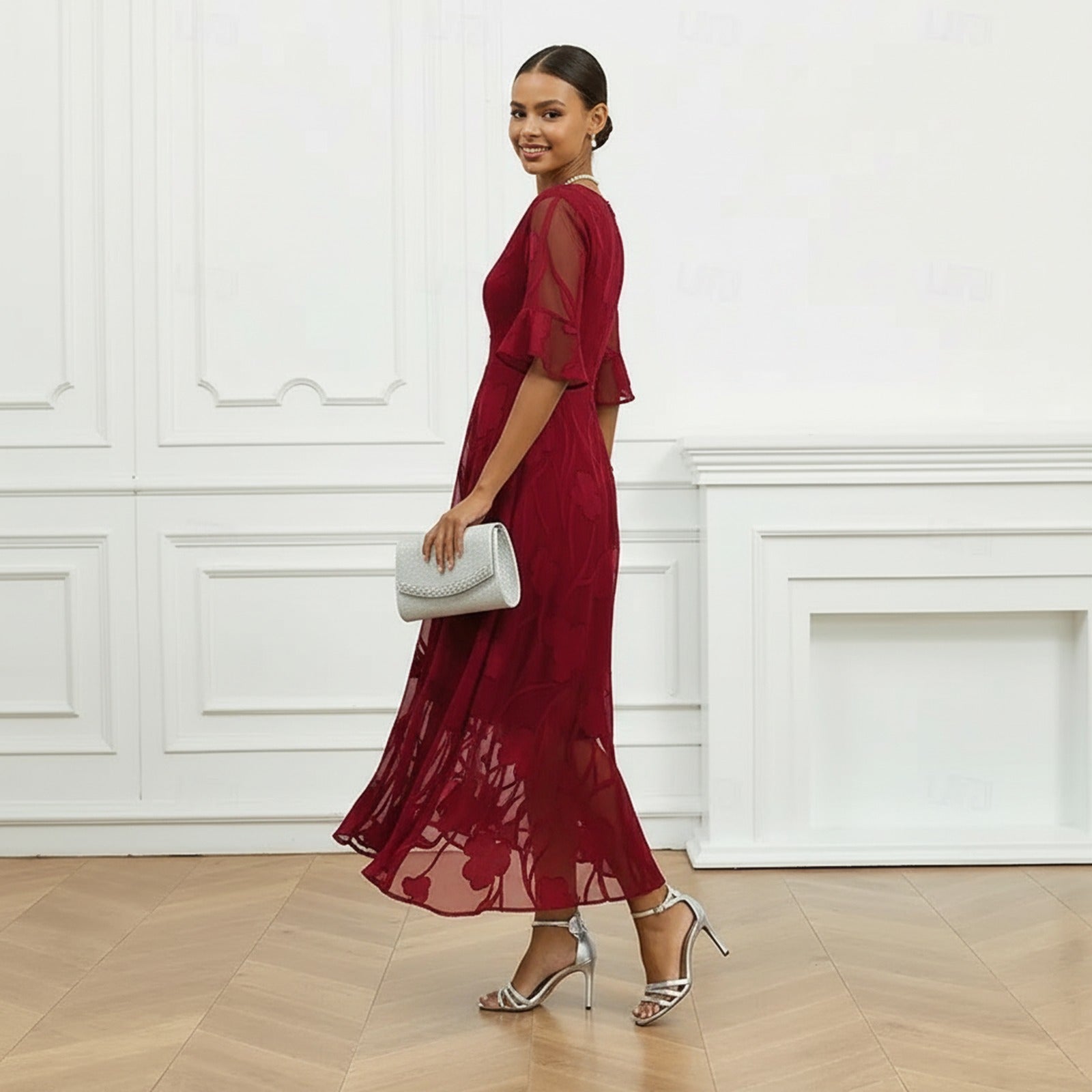 Celira™ Dress with Refined Floral Design