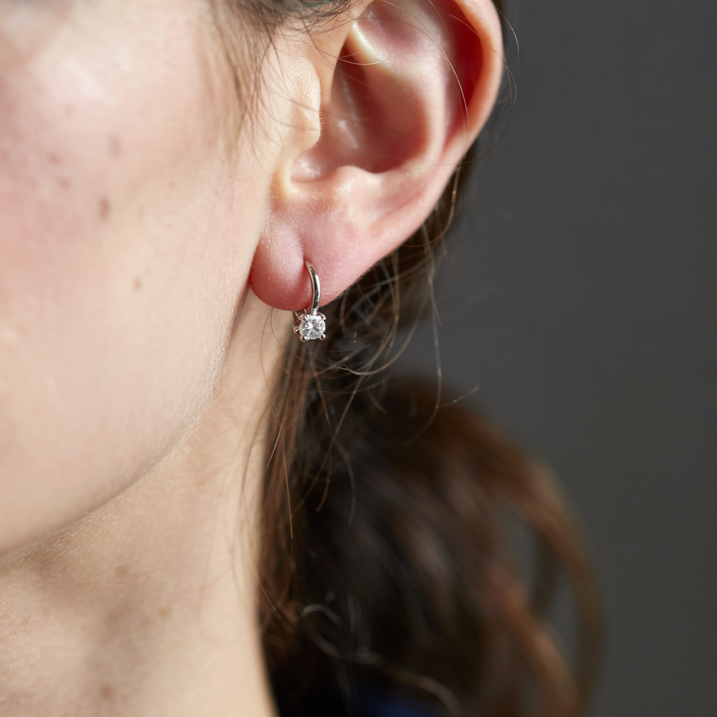 Gold Stud Sparkling Earring