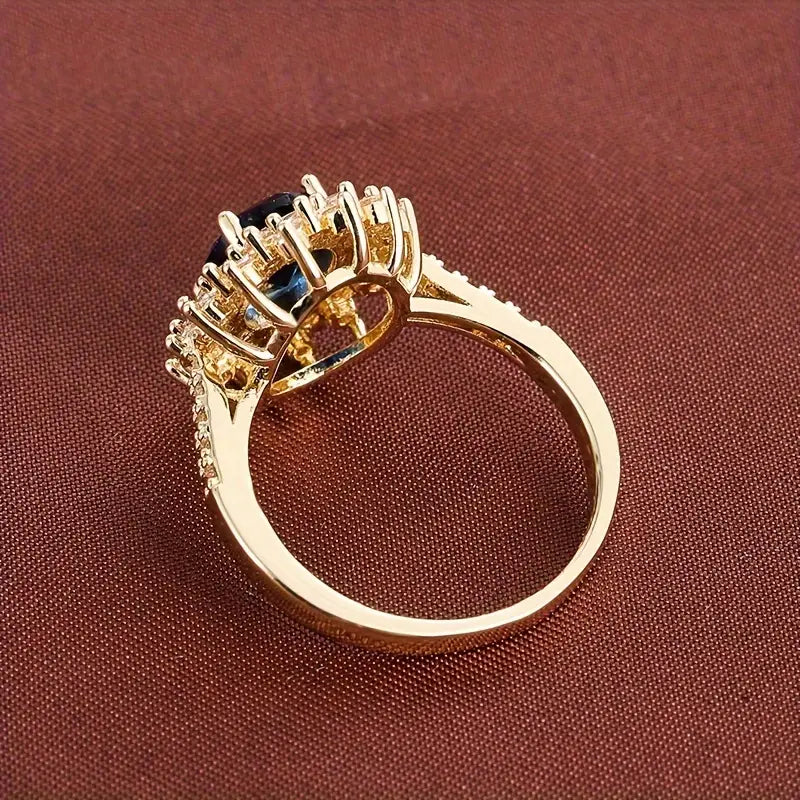 Gold Royal Sapphire-inspired Ring