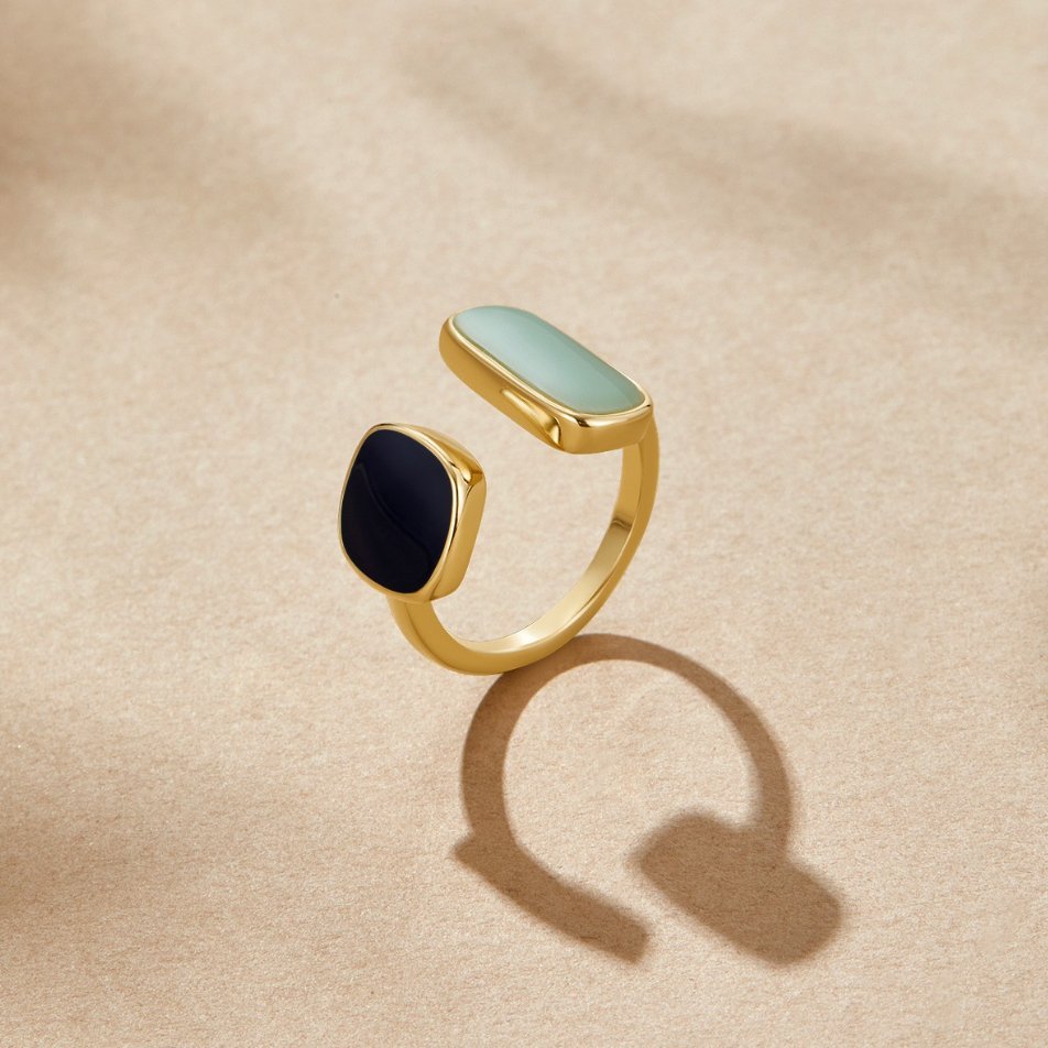 Double Stone Pure Wrap Ring