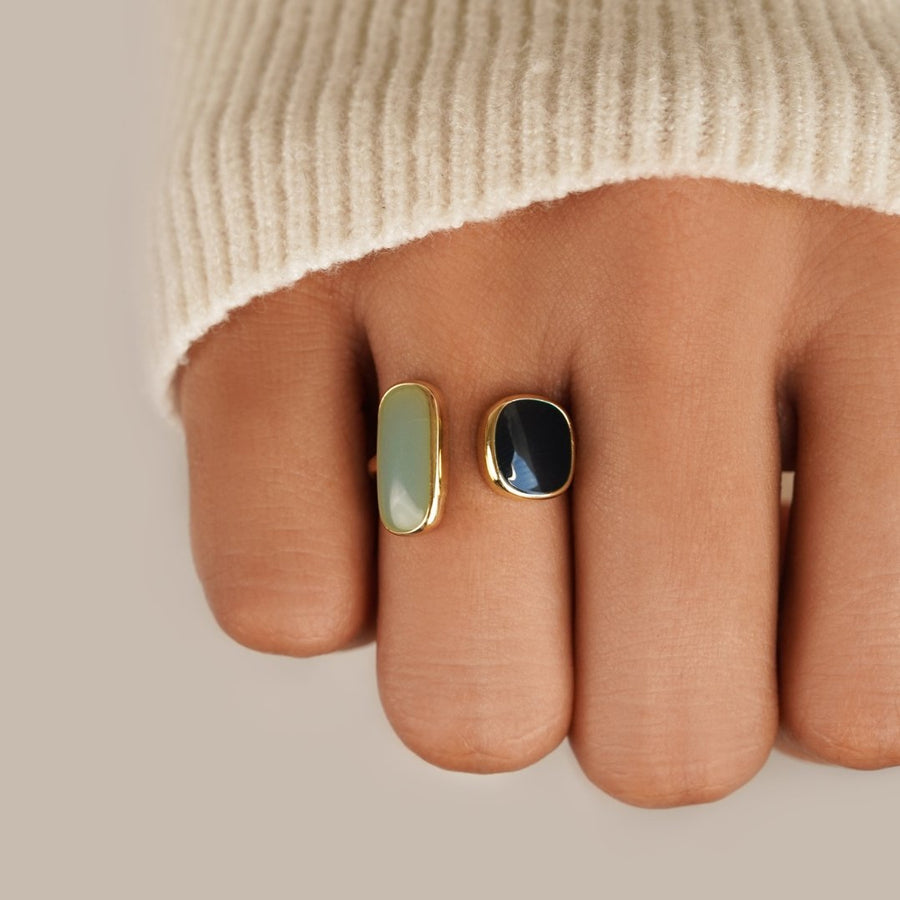 Double Stone Pure Wrap Ring