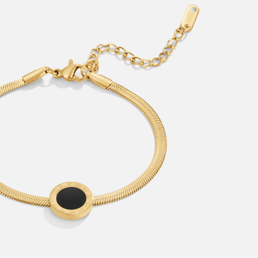 Black stone Chain Bracelet