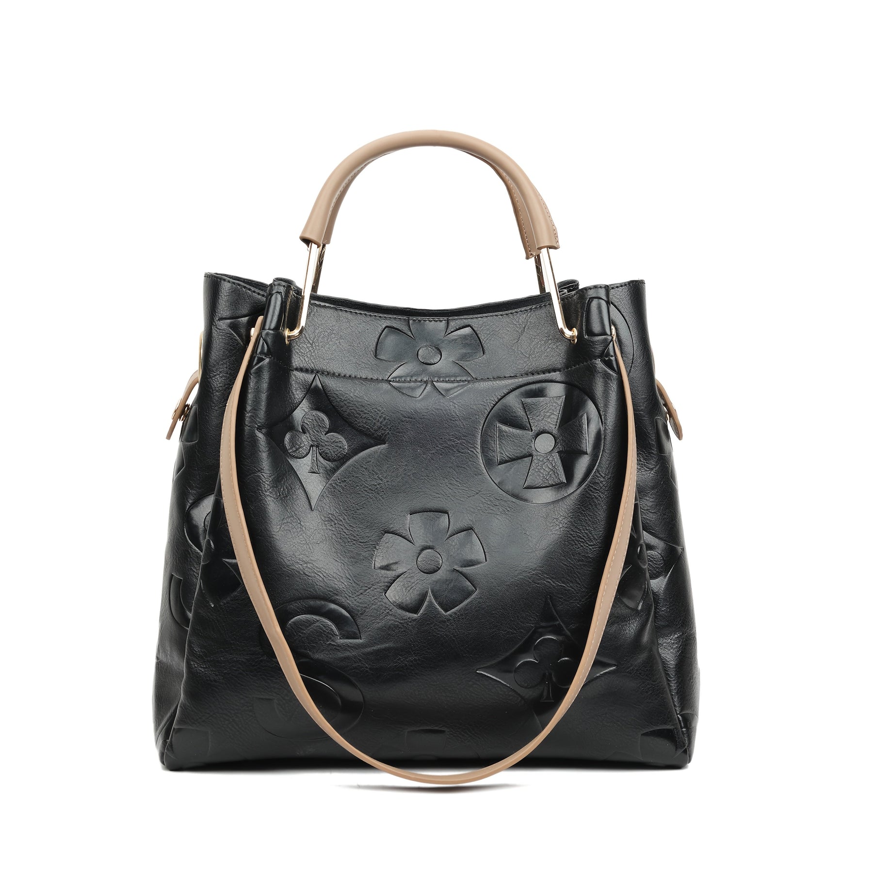 Luna - Floral Embossed Handbag Set
