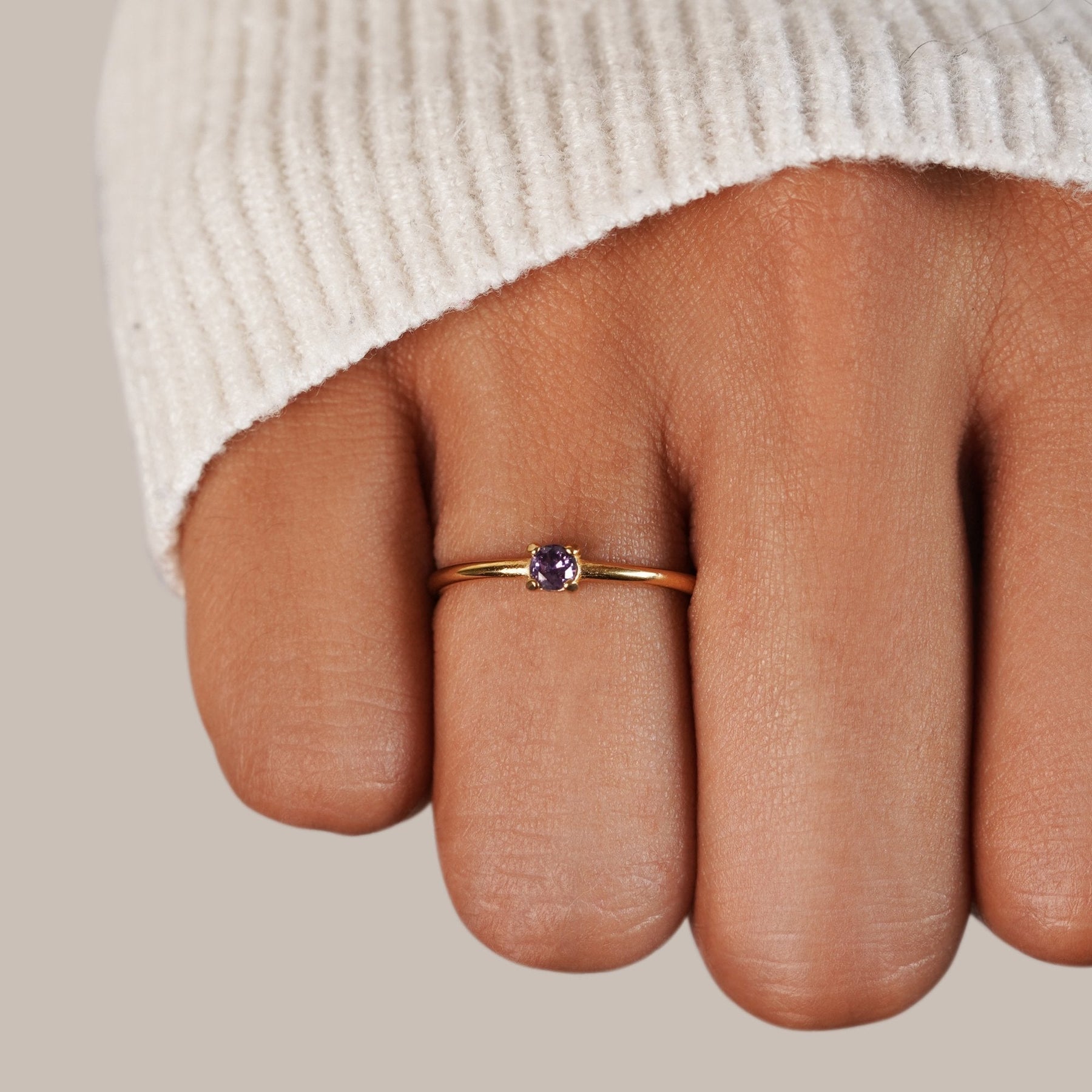 Birthstone 18K Gold Rings