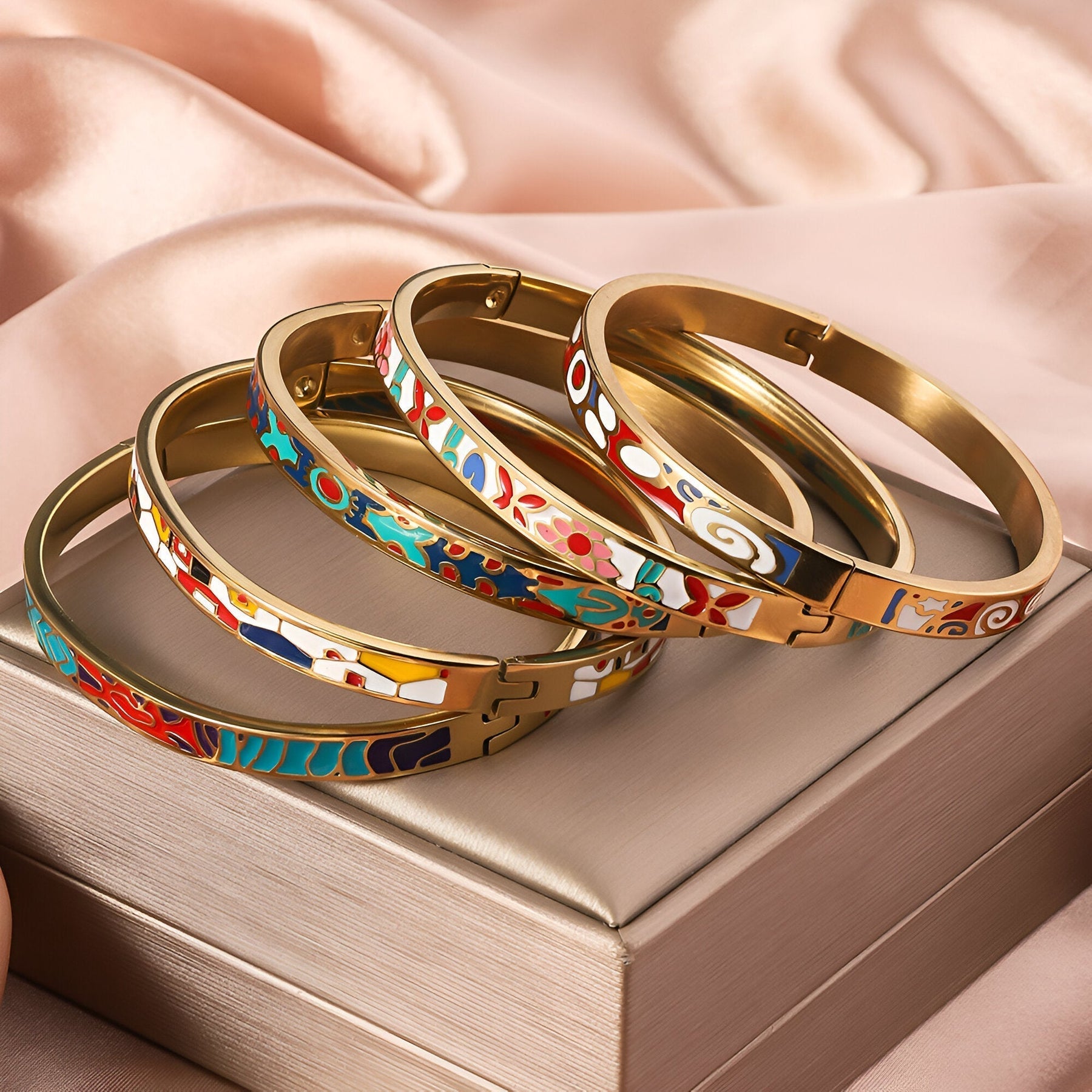 Red Butterfly Golden Bracelet