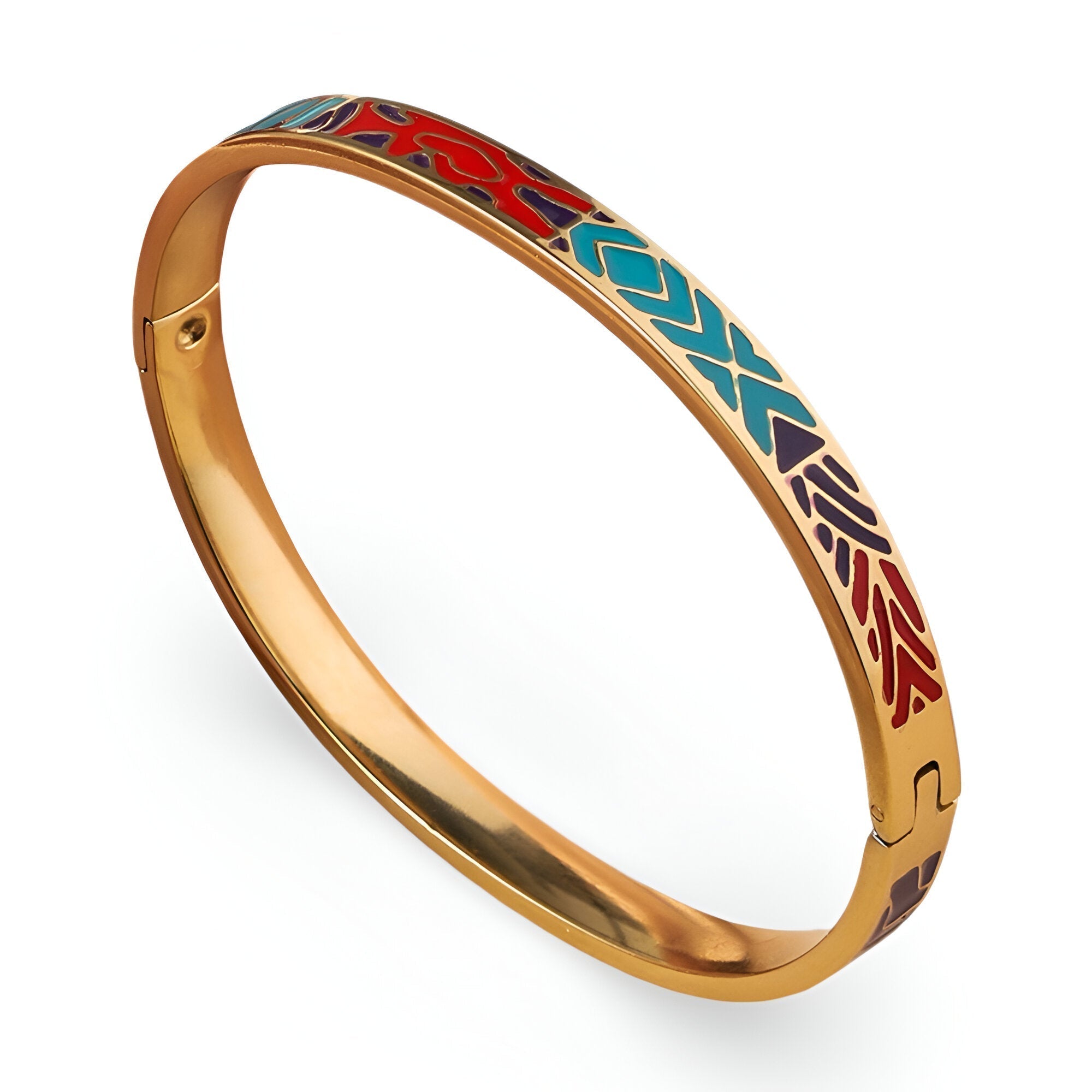 Turqoise and Red Golden Bracelet