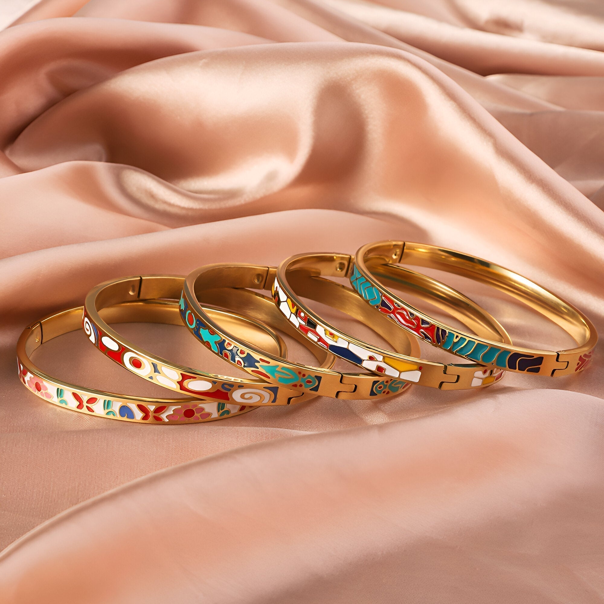 Red Butterfly Golden Bracelet