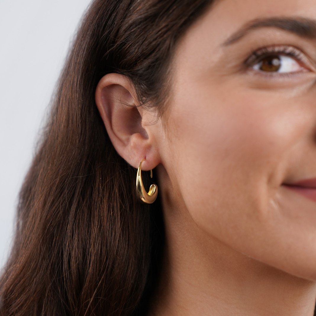 Unique Drop Hoop Earrings