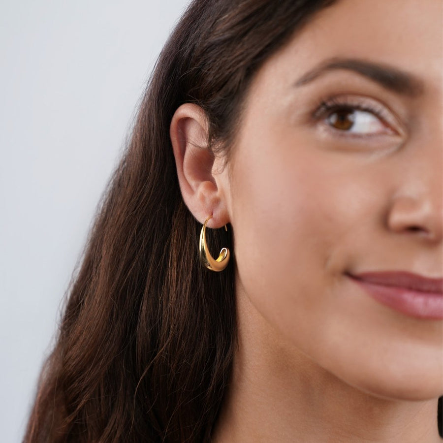 Unique Drop Hoop Earrings