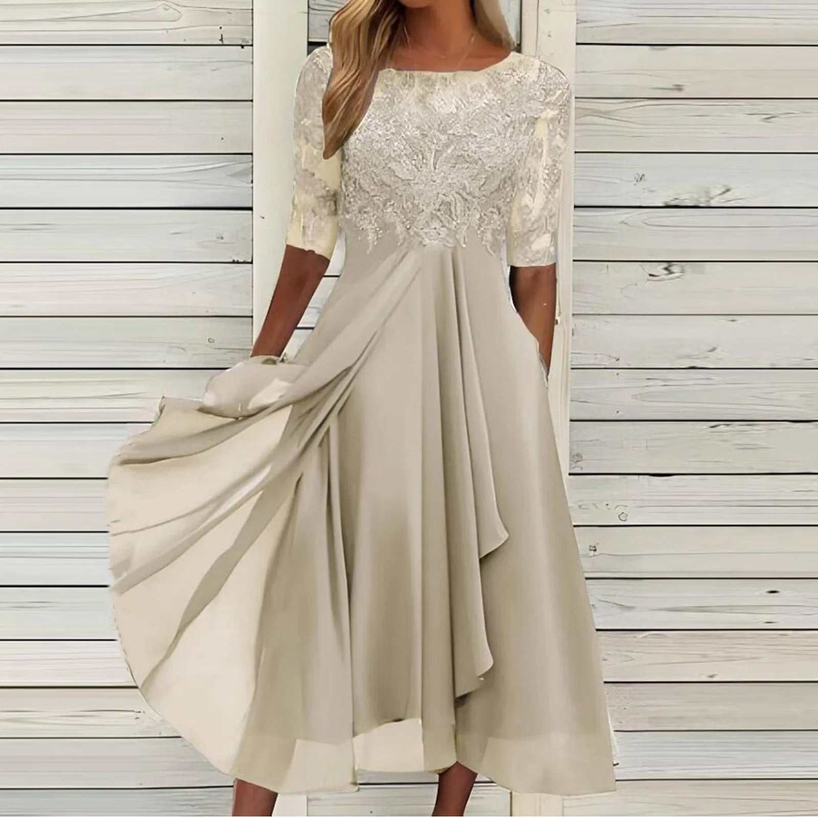 Puck™ – Elegant lace midi dress