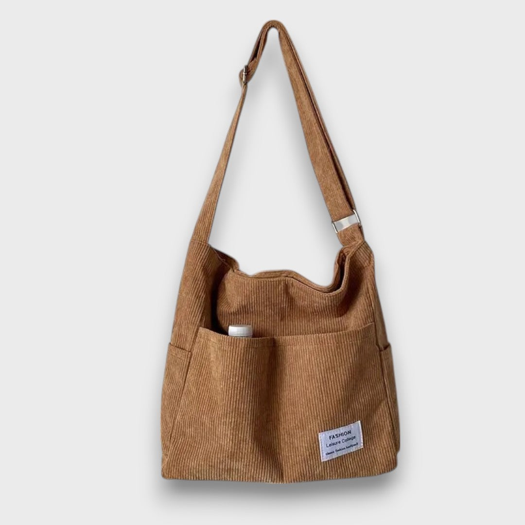 Talema – Cord Shoulder Bag with Multiple Pockets