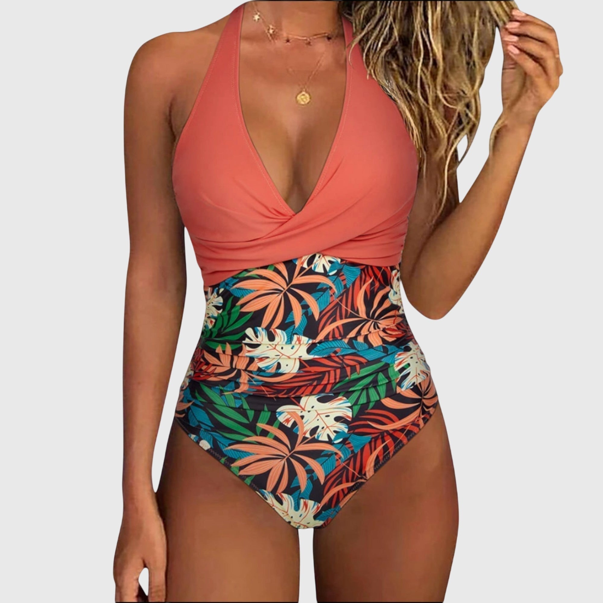 Florence – Elegant Women's V-Neck Swimsuit