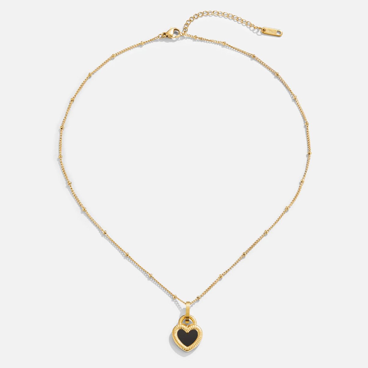 Heart with Black stone Necklace