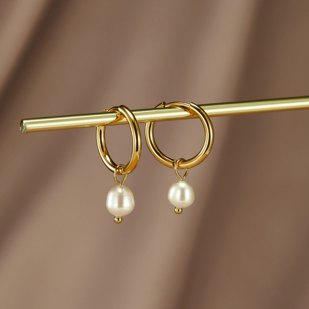 Pearl Hoop Earrings