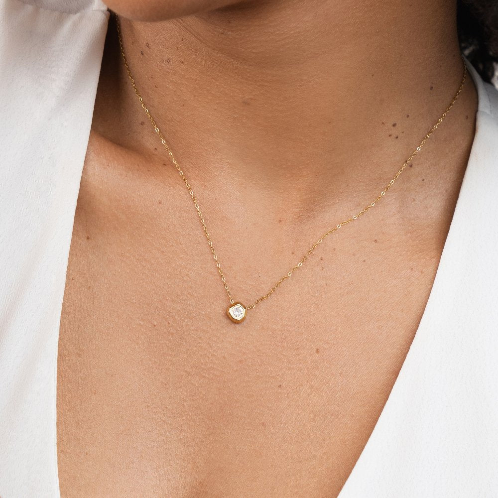 Crystal & Gold Necklace
