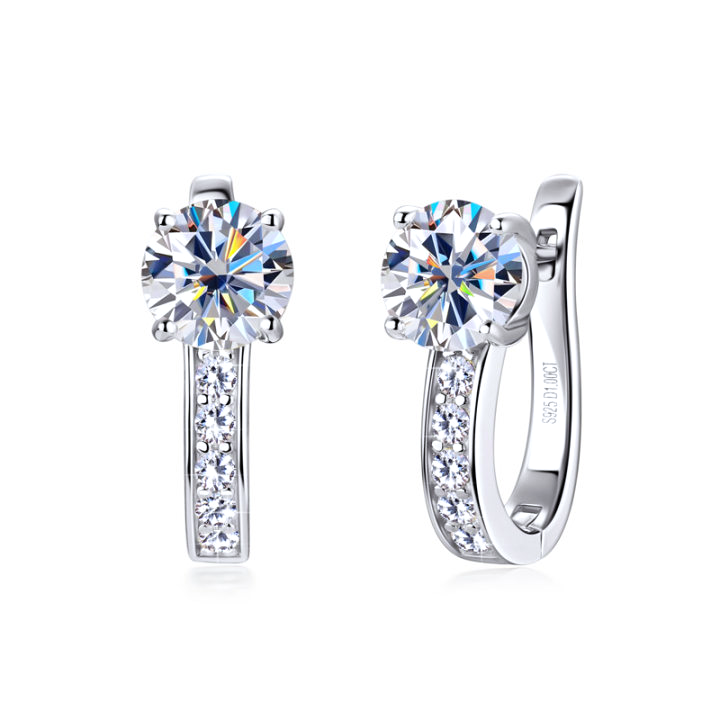 Gold Crystal Hoop Earrings
