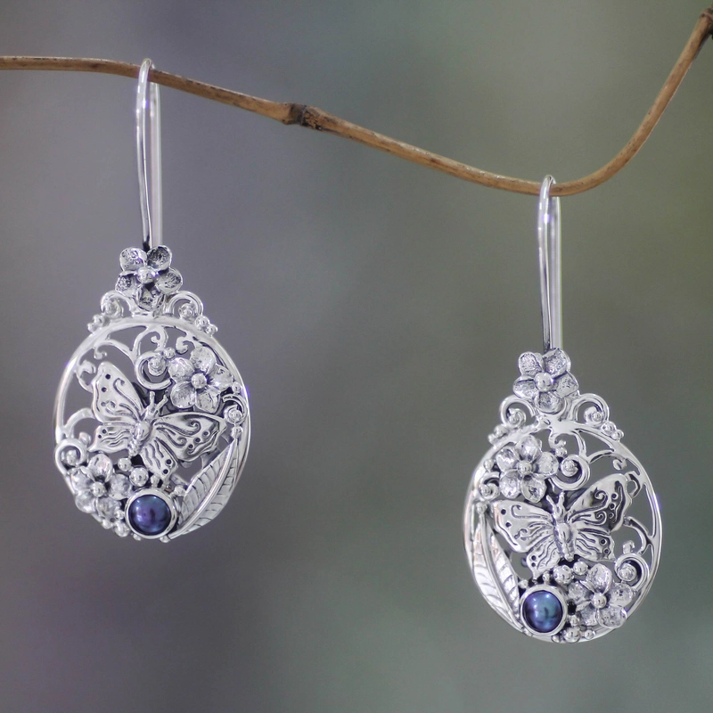 Classic Butterfly with deep Stone Earrings