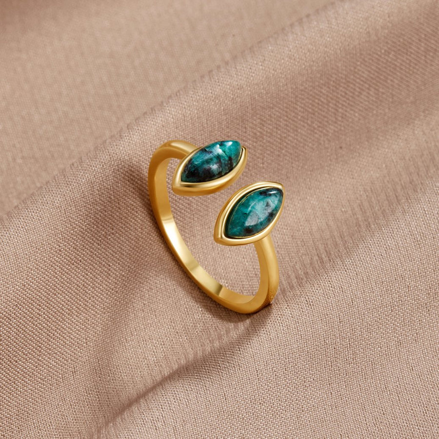 Luxe Double Green Wrap Ring
