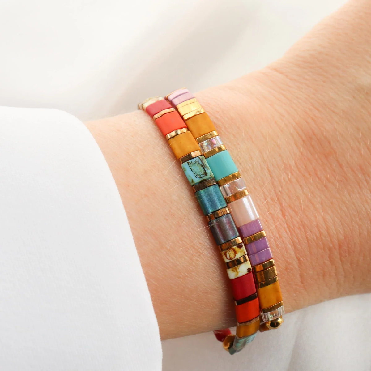 Flora Set - Beaded bracelets