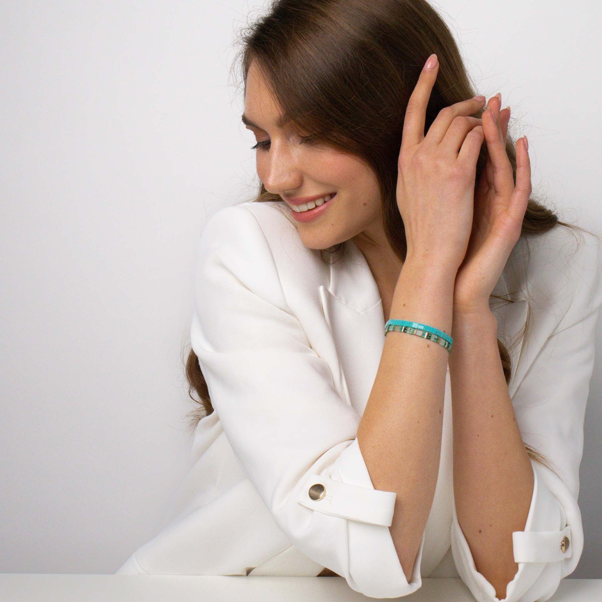 Emerald Set - Beaded bracelets
