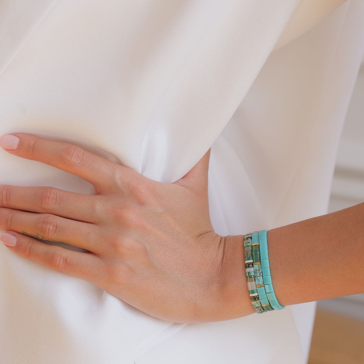 Emerald Set - Beaded bracelets