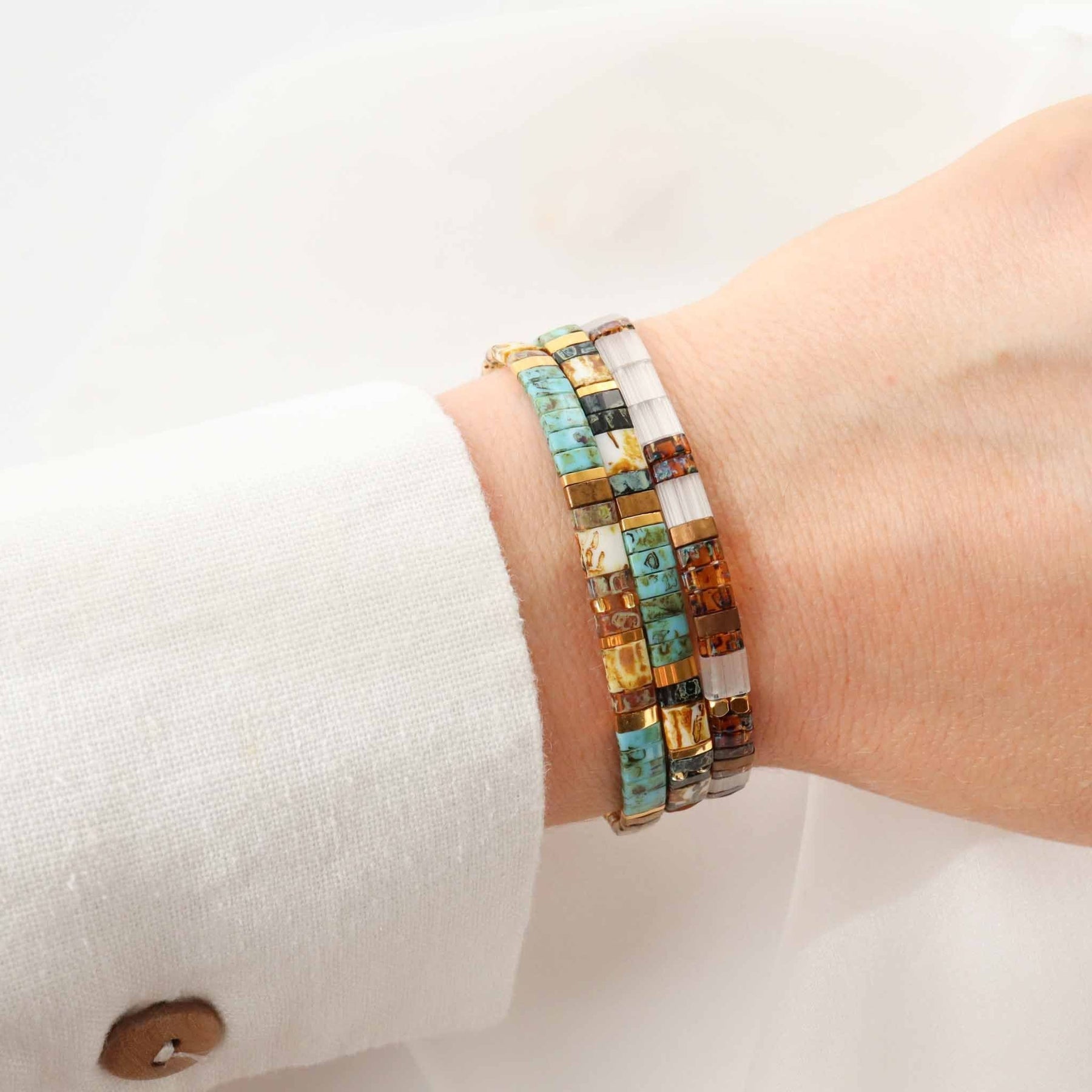 Jeanne Set - Beaded bracelets