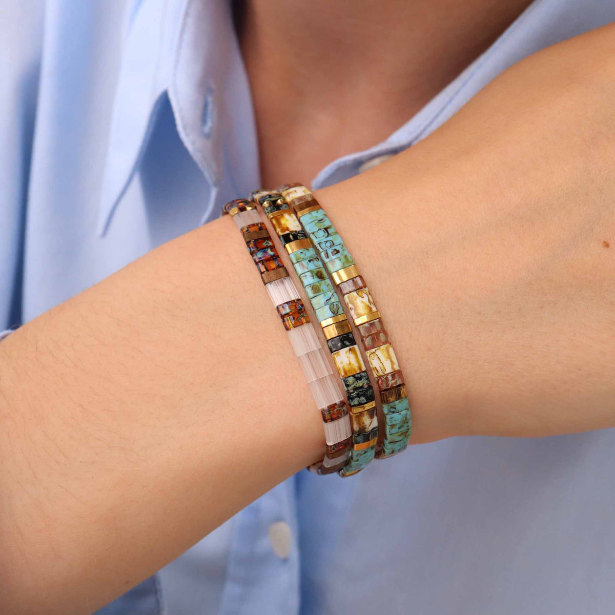 Jeanne Set - Beaded bracelets