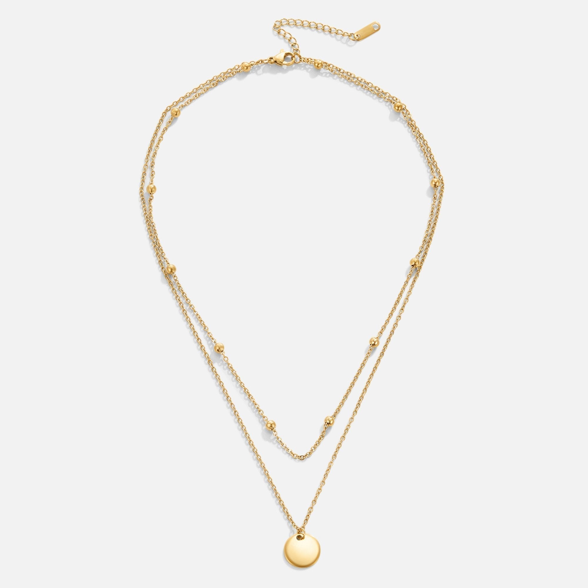 Layered Handmade Round details Necklace