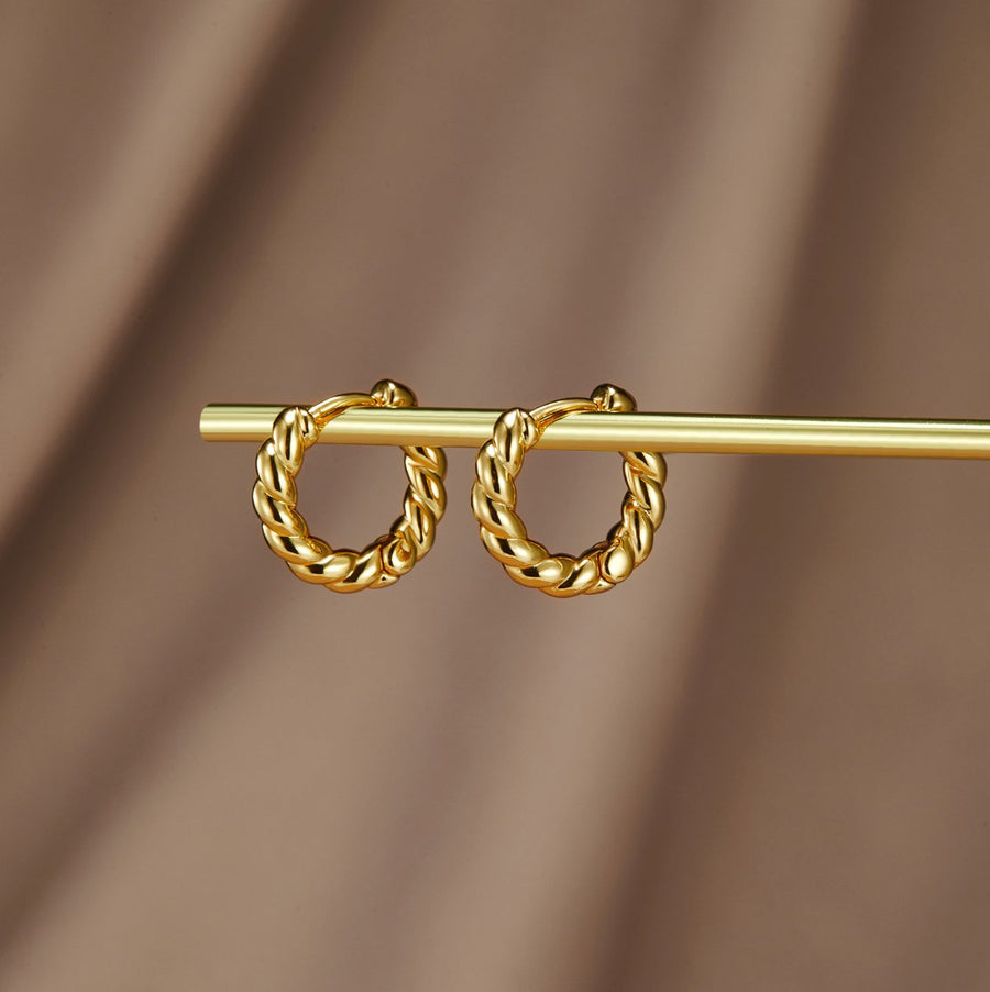 Mona Gold Twist Earrings