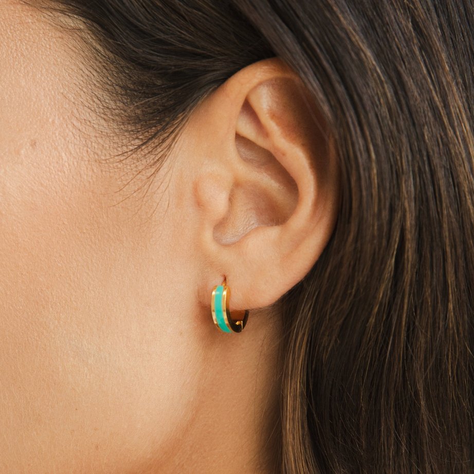 Turquoise Hoop Earrings