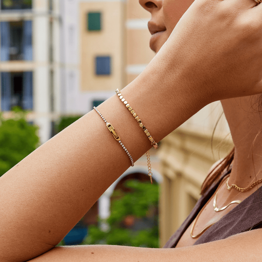 Gold Cube Bracelet