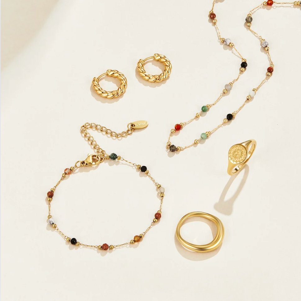 Handmade Stone Detail Necklace