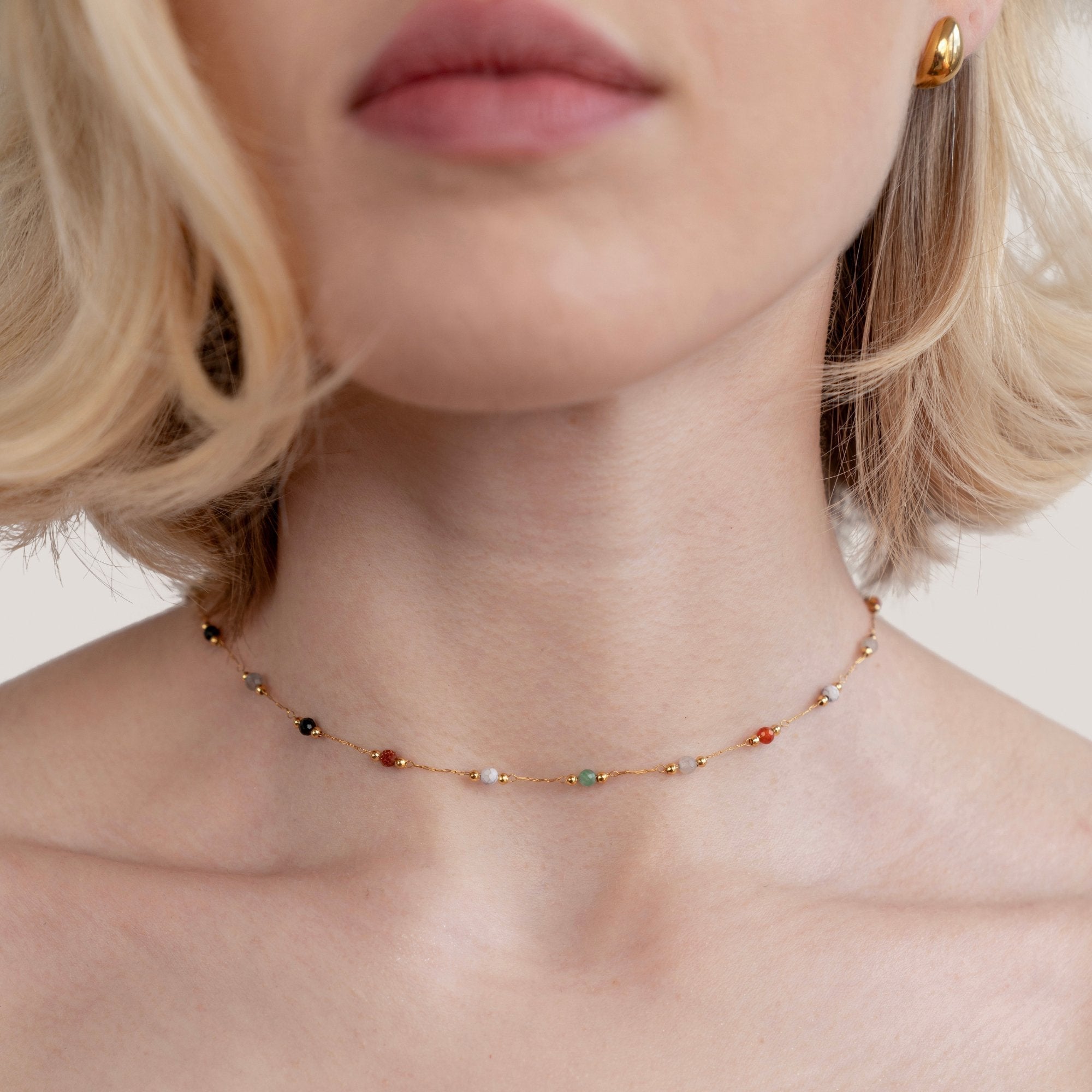 Handmade Stone Detail Necklace