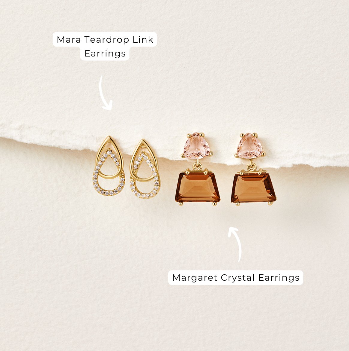 Double Pearl drop Earrings