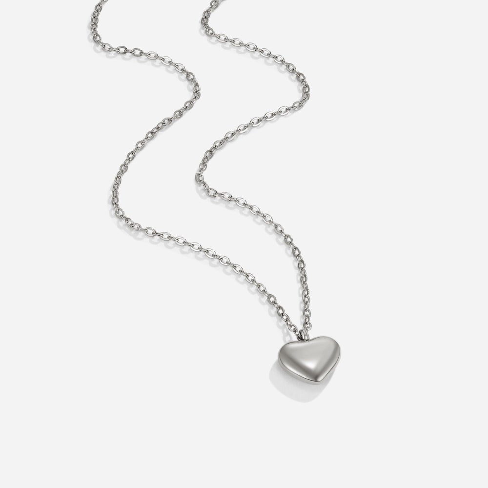 Full Heart Silver Necklace