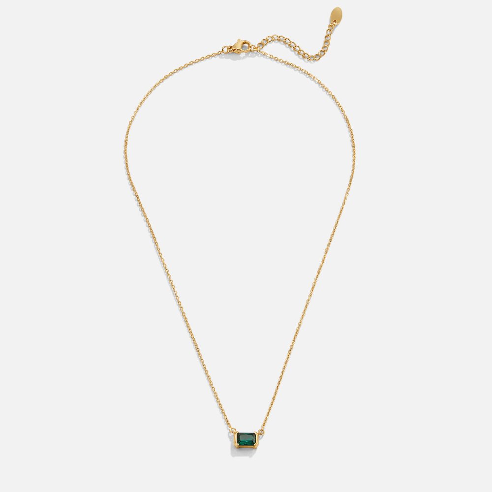 Green Emerald Crystal Necklace