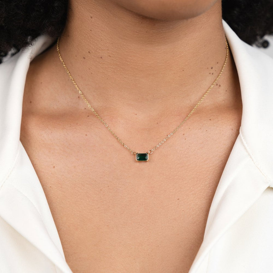 Green Emerald Crystal Necklace
