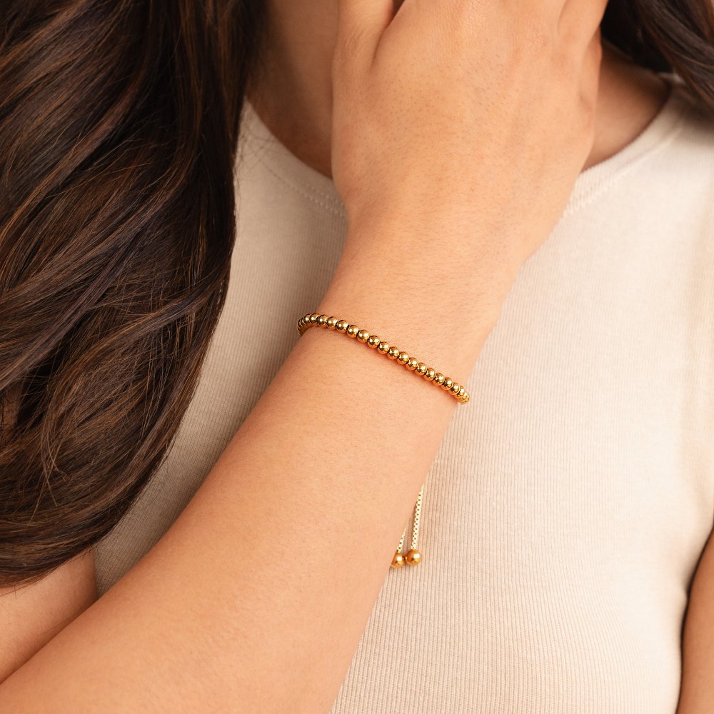 Beaded Gold Bracelet