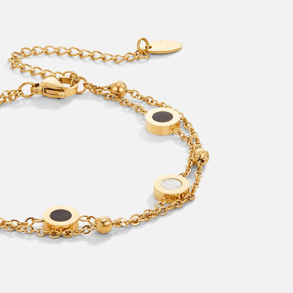 Black and White Stone Bracelet