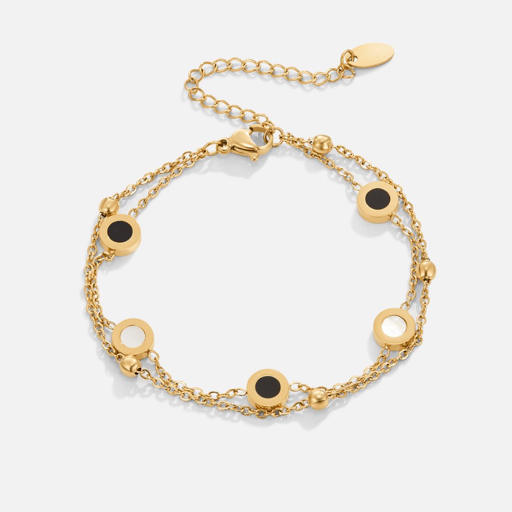 Black and White Stone Bracelet