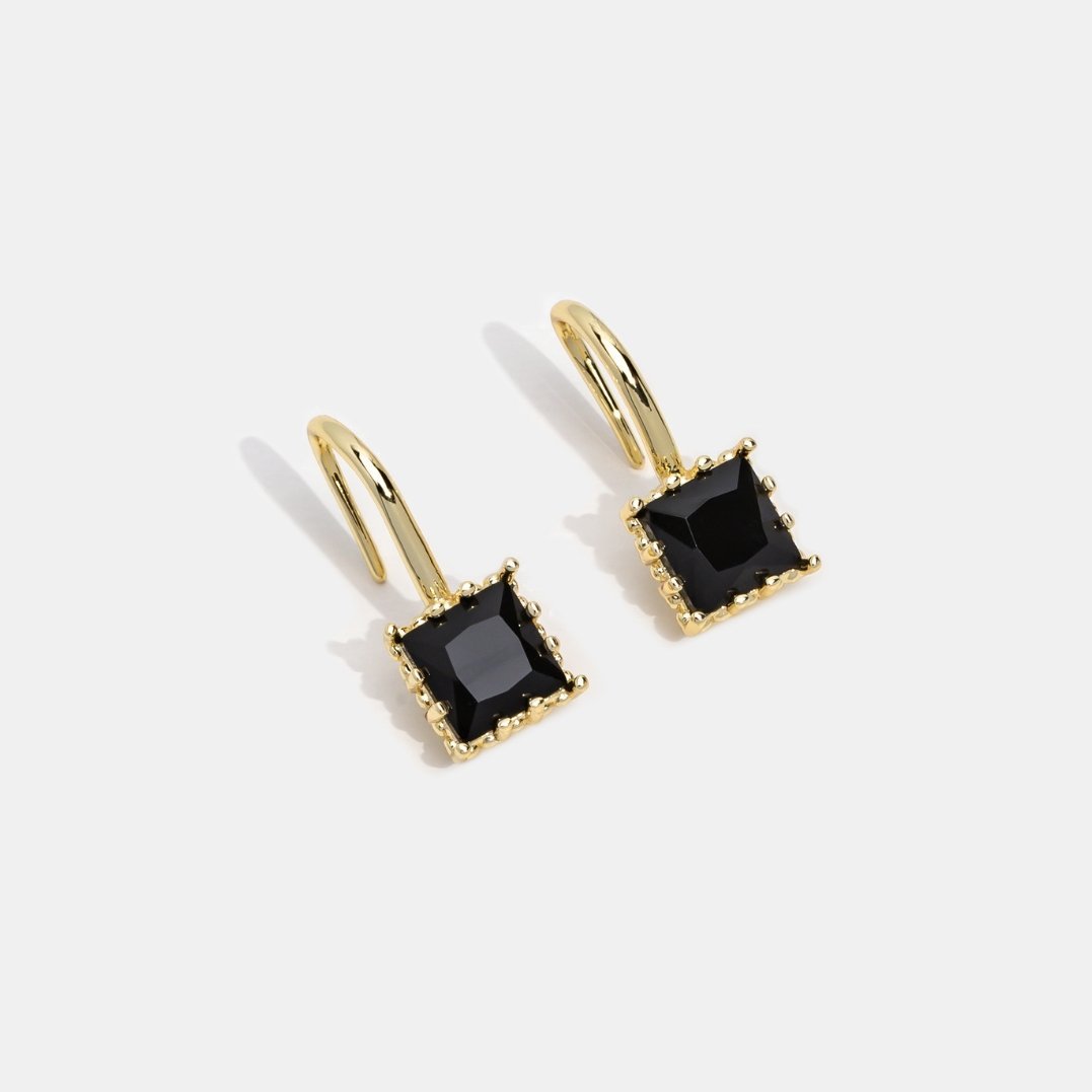 Dark Crystal Drop Earrings