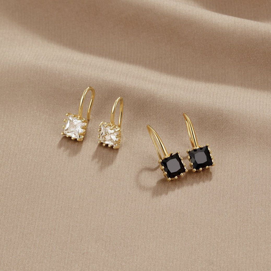 Dark Crystal Drop Earrings