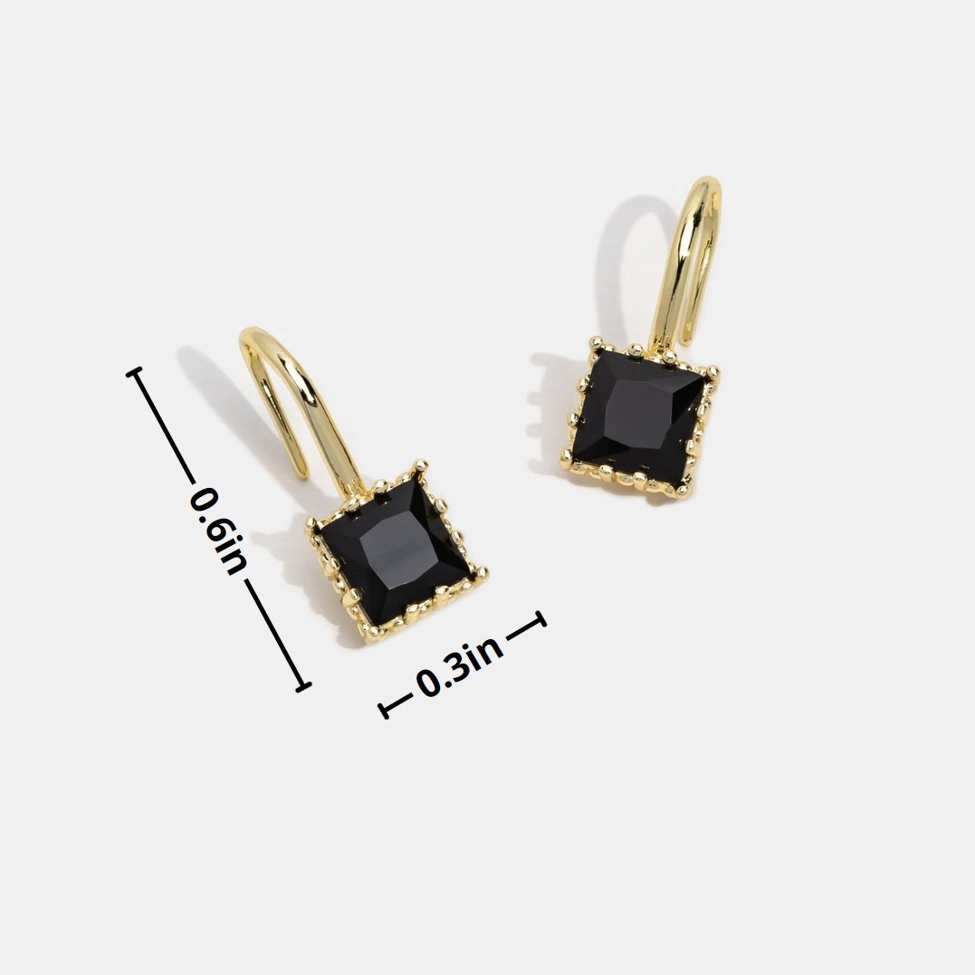 Dark Crystal Drop Earrings