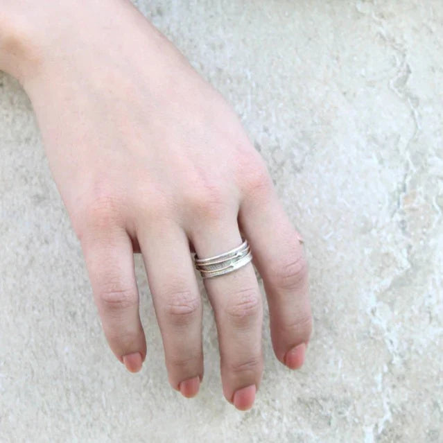 Old School Gold Layered Silver Ring