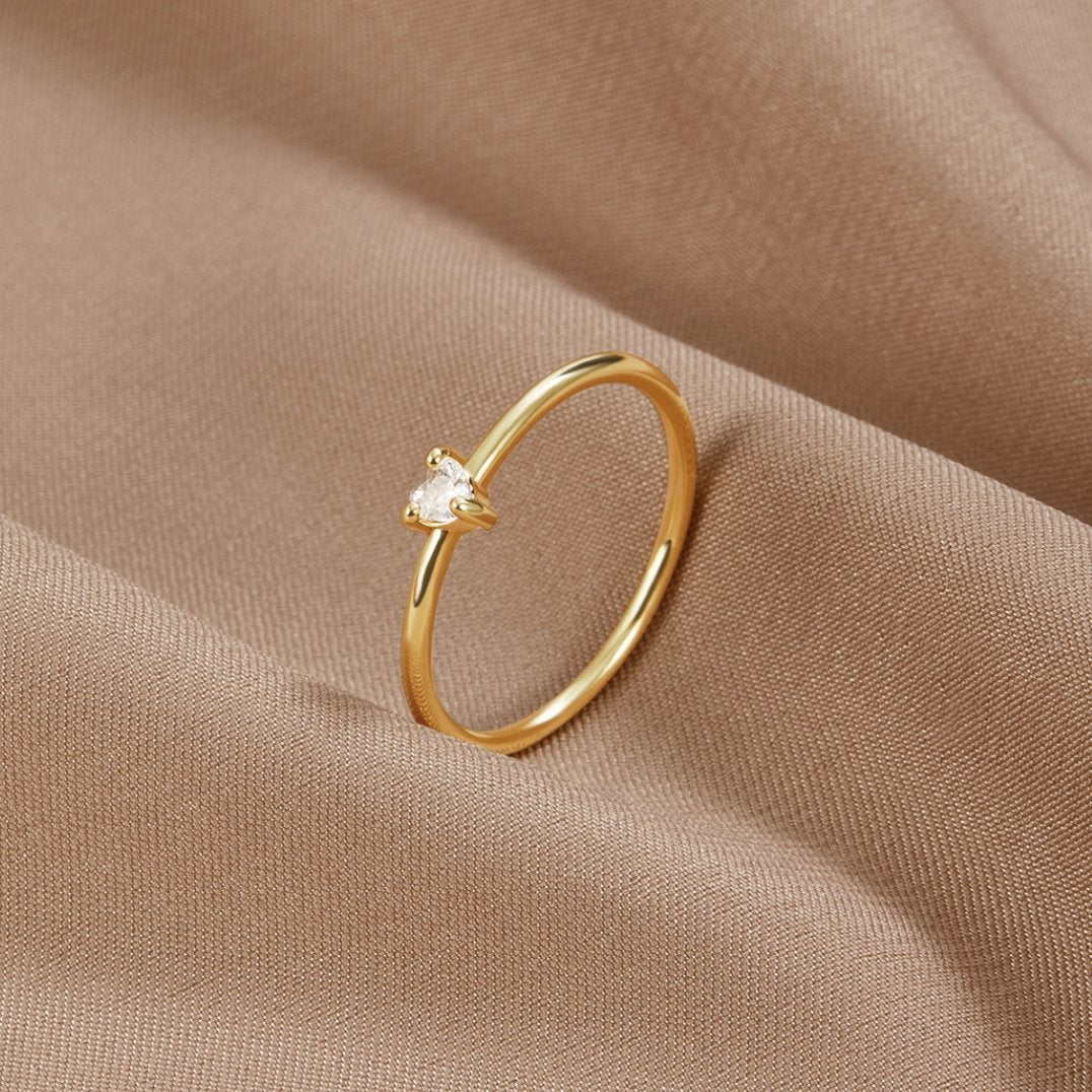 Loving Crystal Heart Ring
