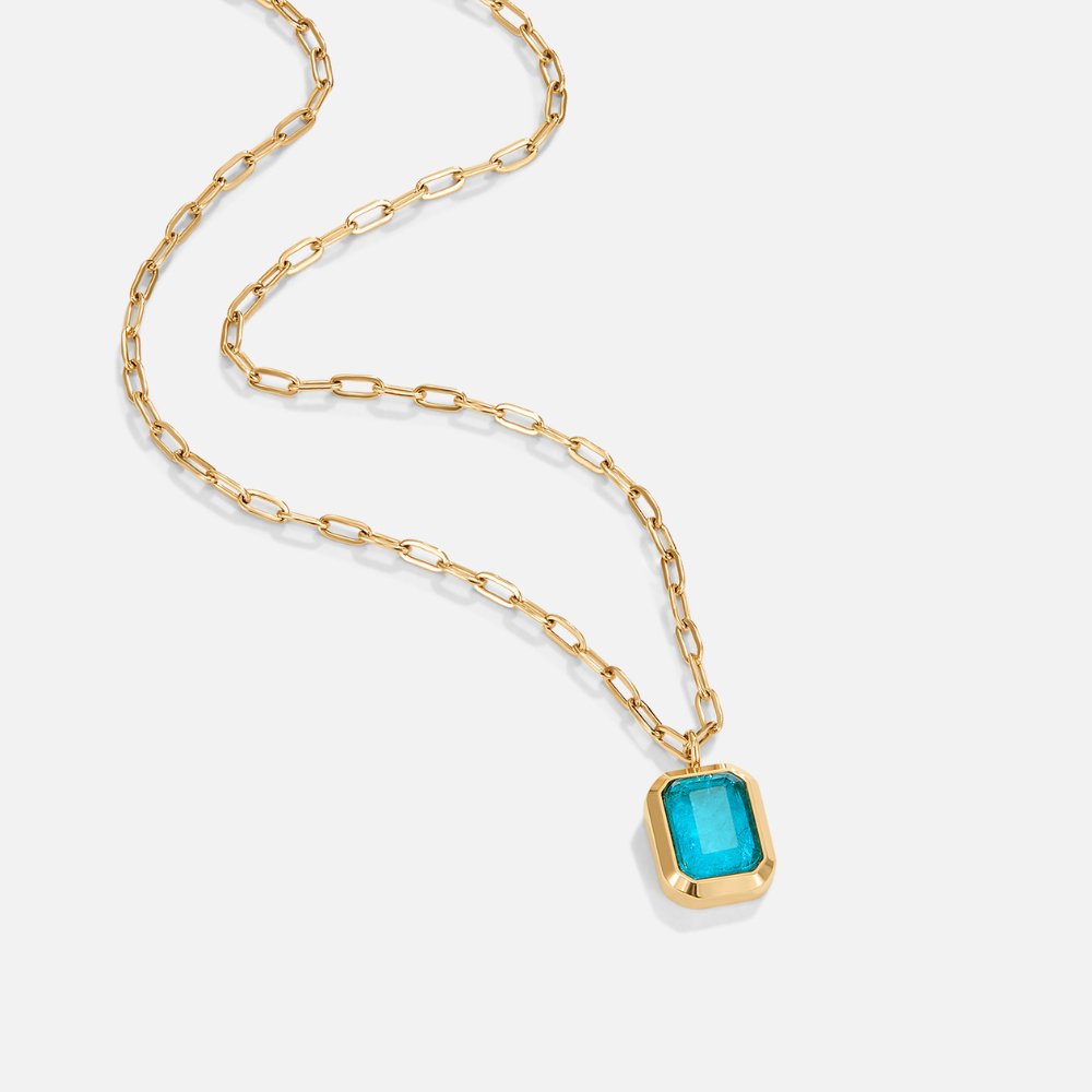 Ocean stone Crystal Necklace